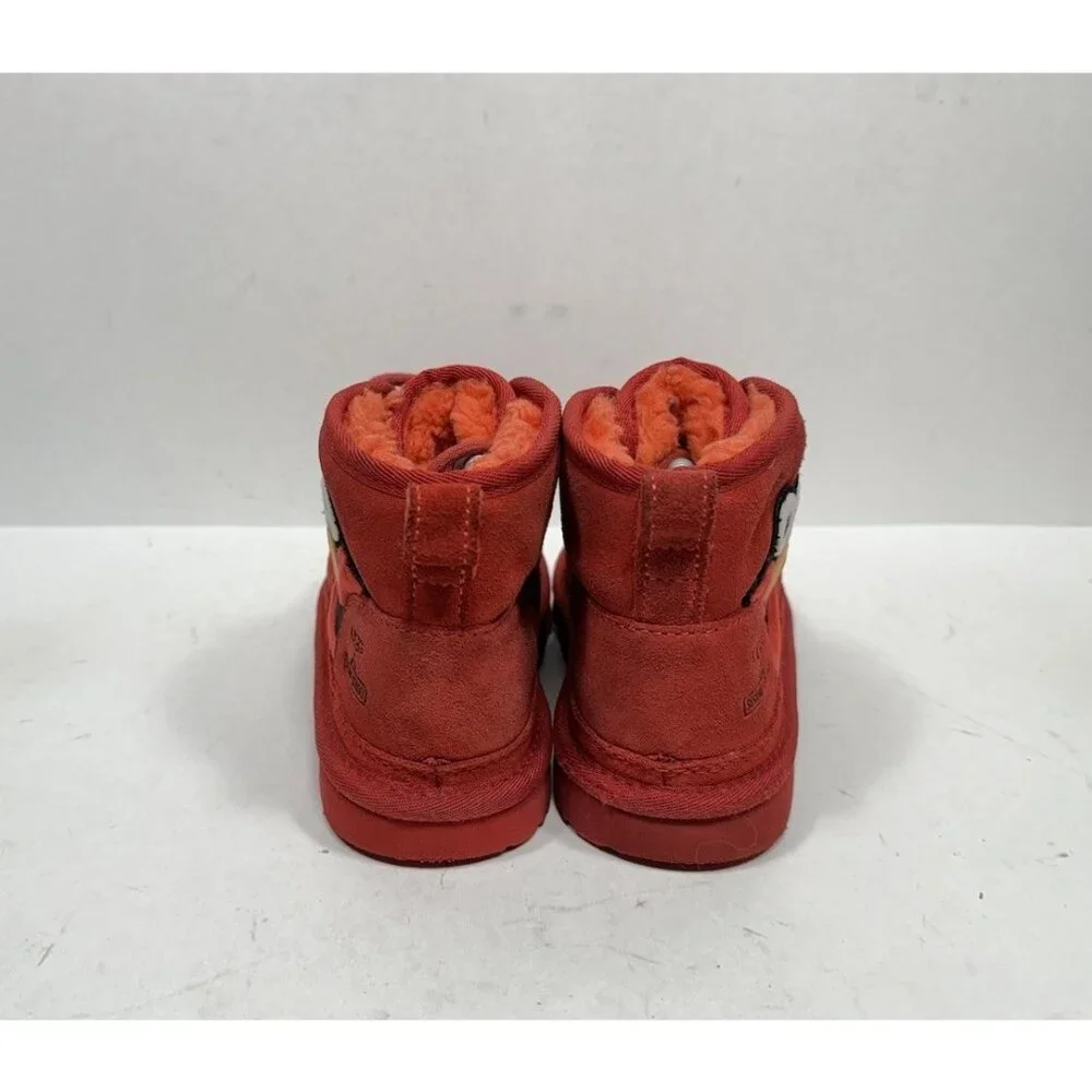 Ugg x Elmo Neumel II 2 Boots 1127431K Red Suede Kids Size 2‎ Sesame Street